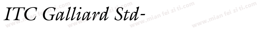 ITC Galliard Std字体转换